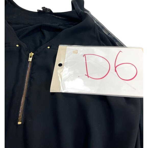 Express Medium Black Sleeveless Top 1/4 Zipper Front 21h - Picture 11 of 11